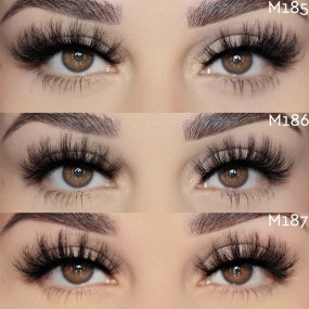 Strip Eyelashes Wholesale Manufacturer - Natural Black Wispy 15mm 3D