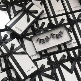 Ribbon Bow Lash Box Manufacturer - Custom Open Box Holiday Gift Packaging