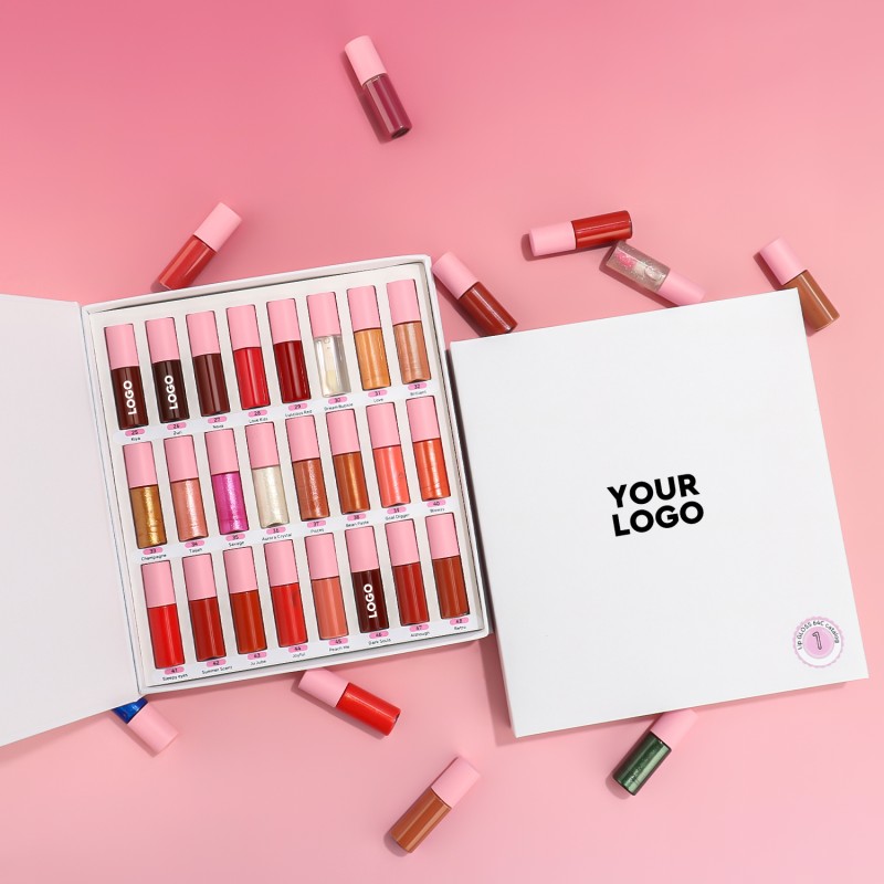 Lip Gloss Kit Manufacturer - 136pcs/set Glossy Matte Mini Lip Gloss