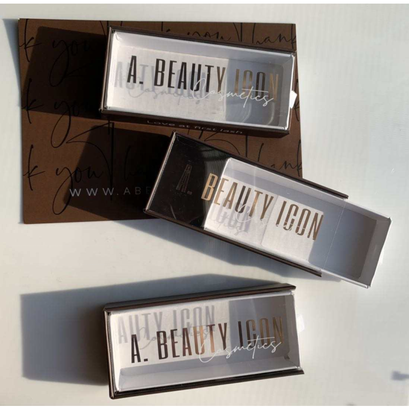 Lash Box Factory - Custom Brown Case Nude 3D Mink Eyelashes