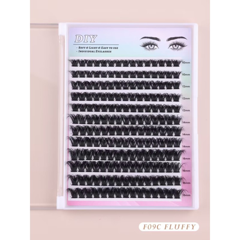 Lash Clusters Manufacturer - 180 Pcs C D Curl 12-16mm Thin Band