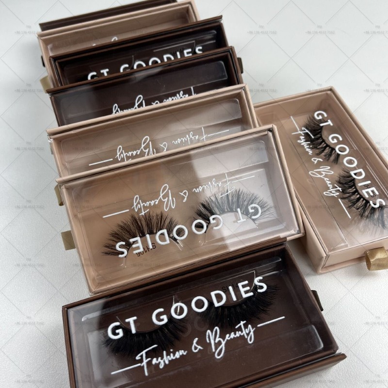 Lash Box Factory - Custom Brown Case Nude 3D Mink Eyelashes