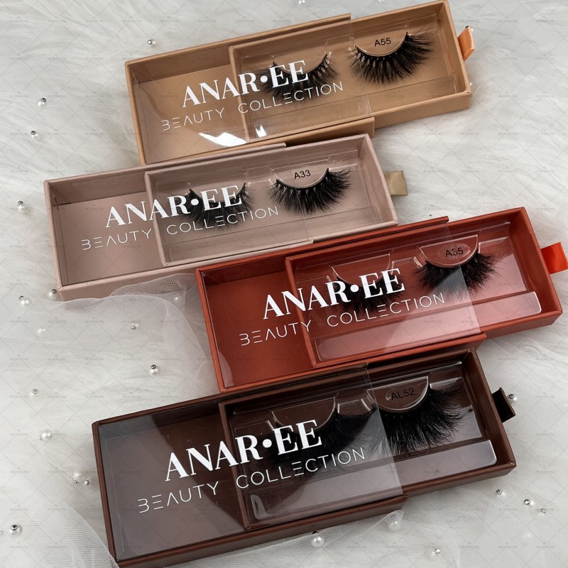 Lash Box Factory - Custom Brown Case Nude 3D Mink Eyelashes