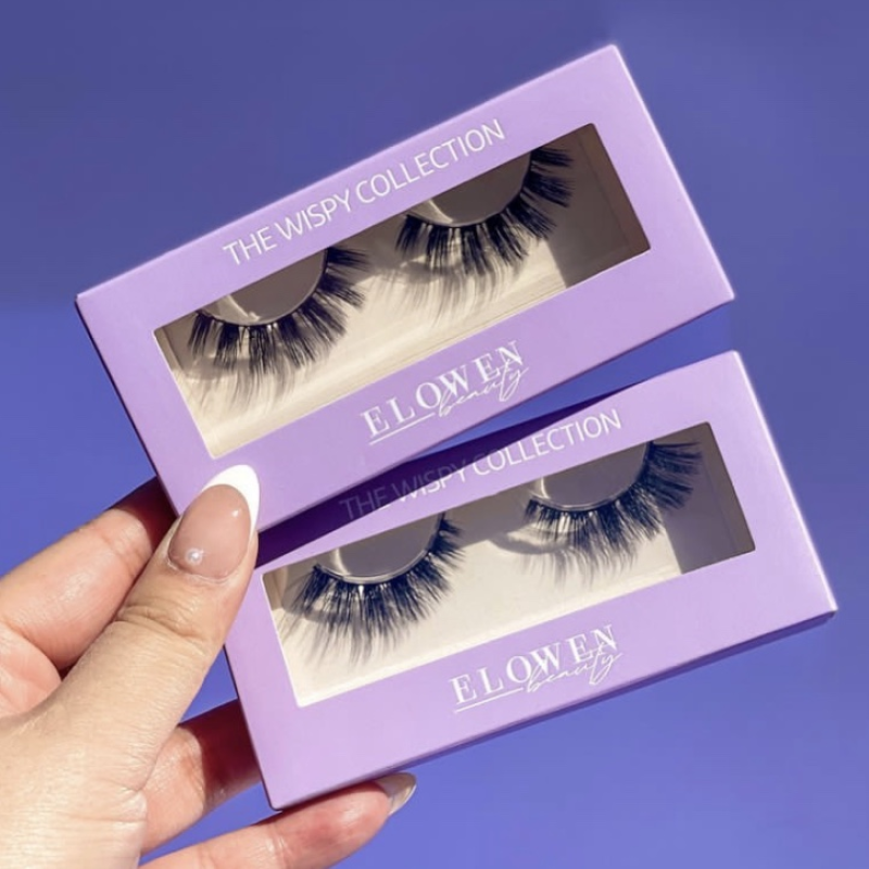 Purple Eyelash Box Manufacturer - Customizable Logo 15mm-28mm Natural