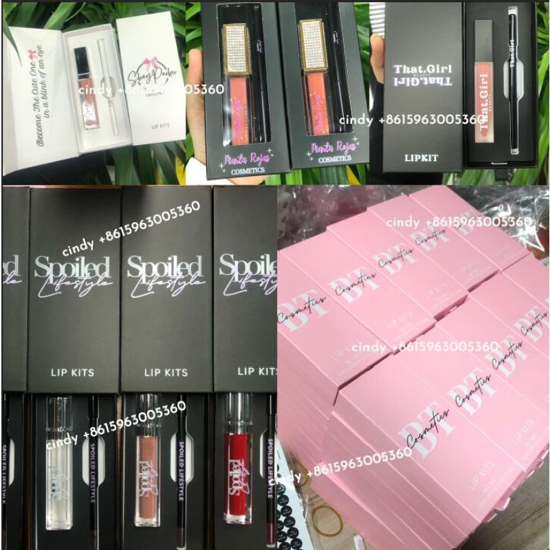 Lip Kits Factory - DIY Vegan High Pigment Lip Liner Gloss Kit Box