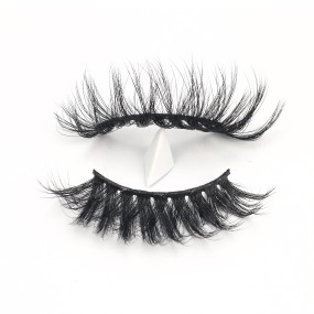 Faux Mink False Lashes Manufacturer - Top Quality 3D Curly 25mm Russian