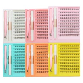 Cluster Lashes Set Factory - 2024 Hot Sell C D Curl 10-16mm Vegan