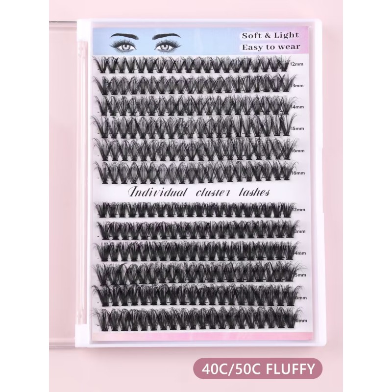 Cluster Lashes Set Factory - 2024 Hot Sell C D Curl 10-16mm Vegan