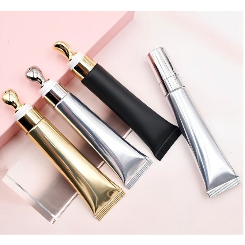 Lip Gloss Tube Manufacturer - Zinc Alloy Squeeze 15ml 20ml Holographic