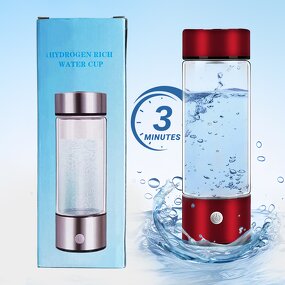 Smart Hydrogen Water Bottle Manufacturer - Custom Logo 14oz Red BPA Free Unique Christmas Gift Boiling Water Applicable