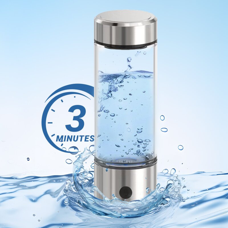 Hydrogen Ionizer Water Bottle Manufacturer - Father Mother Birthday Gift Second Generation 14oz Rechargeable Spe Pem Electrolysis Alkaline H2