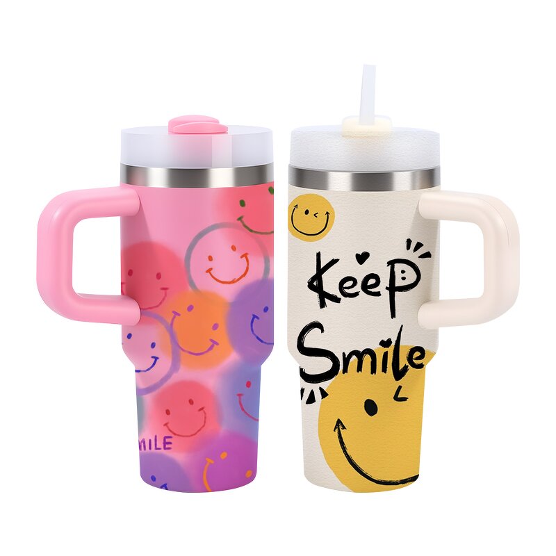 Insulated Tumbler Manufacturer - Personalized Gift Kids 14 oz Travel Coffee Mug Stainless Steel Vacuum Leak Proof Double Wall Handgrip
