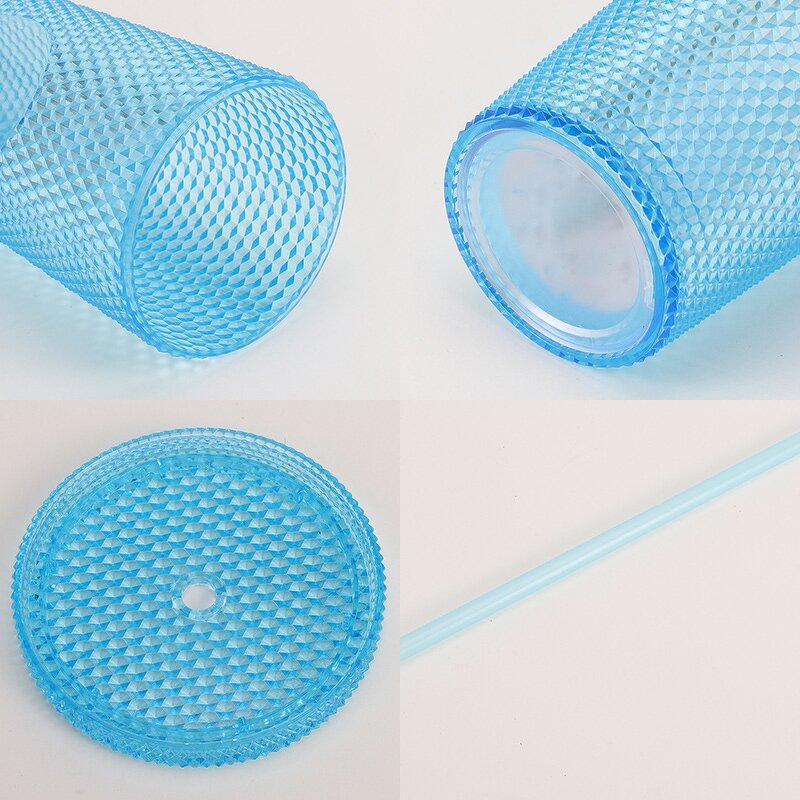 Coffee Tumbler Cup Manufacturer - Wholesale in Bulk Gift Set 30oz 24oz 16oz Buy 1 Get 3 USA Black Studded with Straw