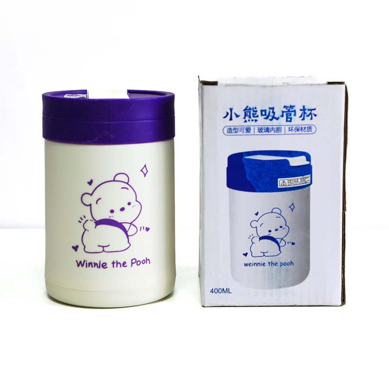 Teddy Bear Glass Cups Manufacturer - Wholesale Baptism Giveaway Gifts 400ml Green Double Wall with Lids Straw Direct Drinking Eco-Friendly