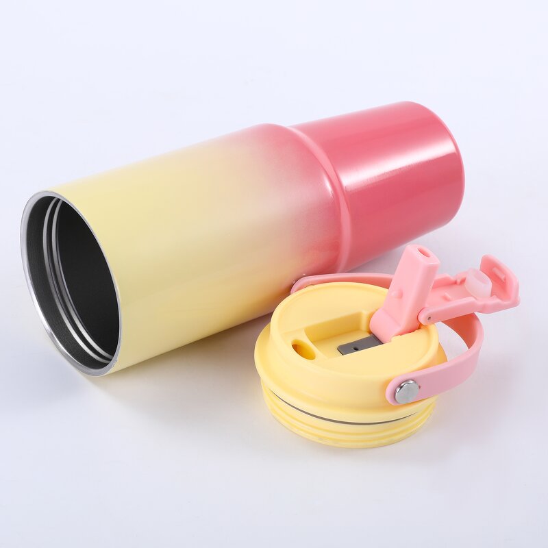 Travel Coffee Tumbler Manufacturer - Custom Print Eco-Friendly Stainless Steel Outdoor Portable 30oz Gradient with Straw Handle