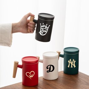 Ceramic Tea Infuser Mug Manufacturer - Corporate Business Gift Creative Matte Sublimation with Lid and Bamboo Handle