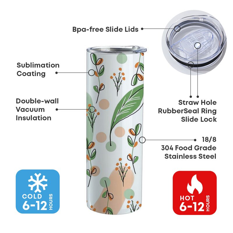 Sublimation Tumbler Manufacturer - Ready to Ship 30oz White Flat Bottom Stainless Steel Skinny Straight Blanks with Straw Lid