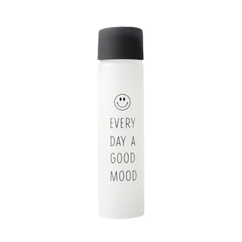 Frosted Glass Water Bottle Manufacturer - 400ml Leakproof Smiling Face for Gym Promotional Business Advertising Rope Drinkware