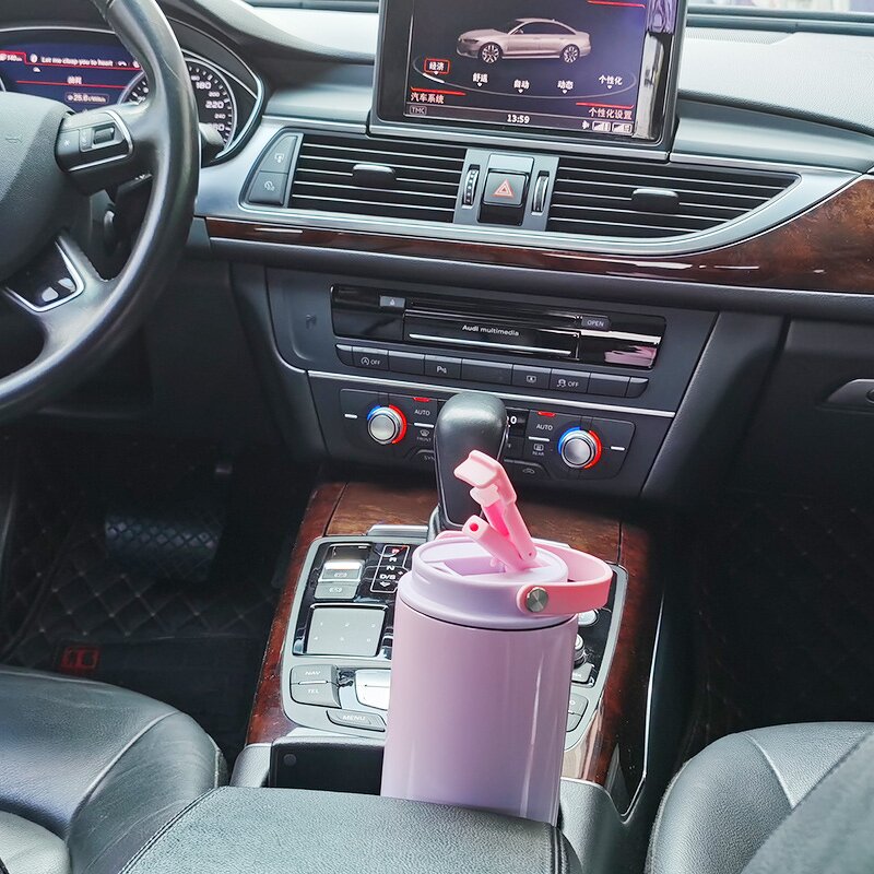 Coffee Mug Tumbler Manufacturer - Wholesale 20oz Gradient Blue Leak Proof Stainless Steel Vacuum Car with Handle and Lid Straw