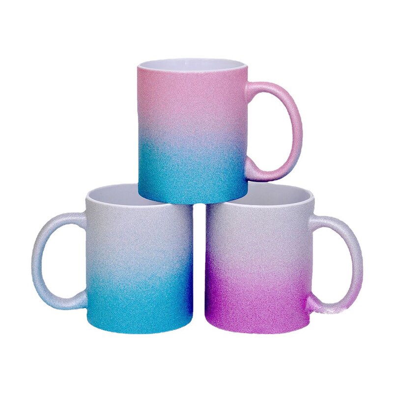 Ceramic Coffee Cup Manufacturer - Promotional Gift Custom Logo 11 oz Gradient Ombre Sublimation for Breakfast Milk Tea