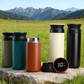Smart Water Bottle Manufacturer - Custom Logo Led Temperature Display 500ml Jaandi Leak-proof Thermos Stainless Steel Sports Gym