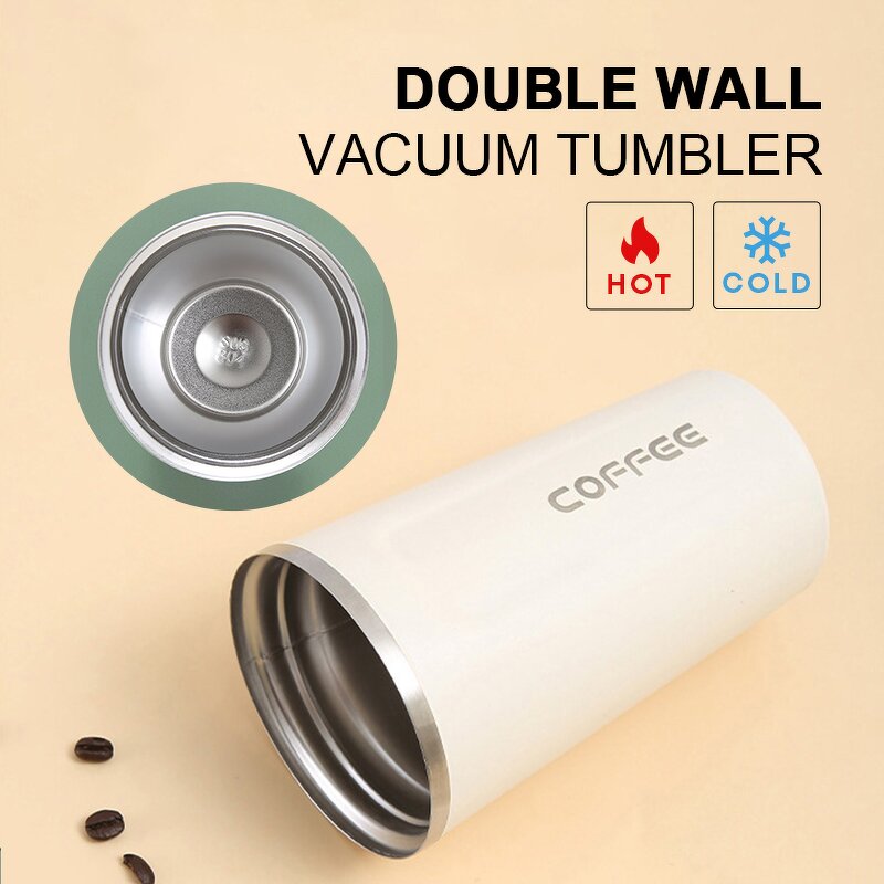 Travel Water Cup Tumbler Manufacturer - Wholesale Outdoor Gift Simple Double Wall Leak-proof Stainless Steel Portable Thermos Coffee