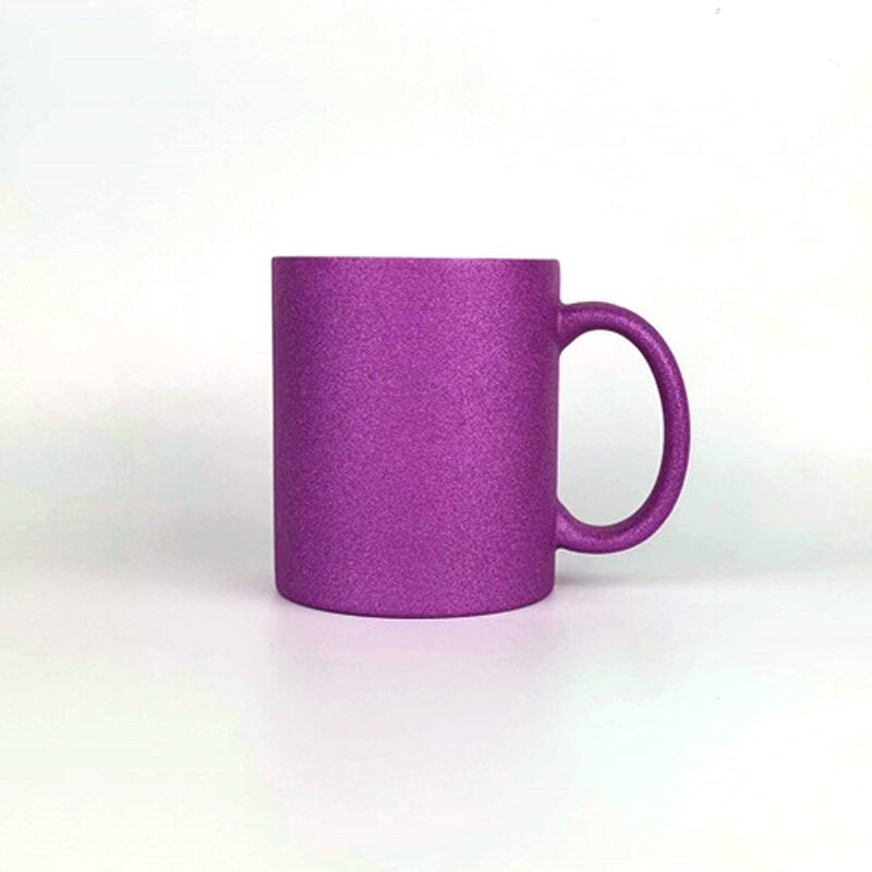 Porcelain Ceramic Tea Cup Manufacturer - Hot Selling 11oz DIY Blank Gold Two Tone Sublimation Glitter Powder for Milk Coffee