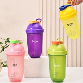 Protein Shaker Bottle Manufacturer - Novel Promotion Gift 500ml Purple Yellow Bpa Free Gym Fitness Plastic with Custom Logo