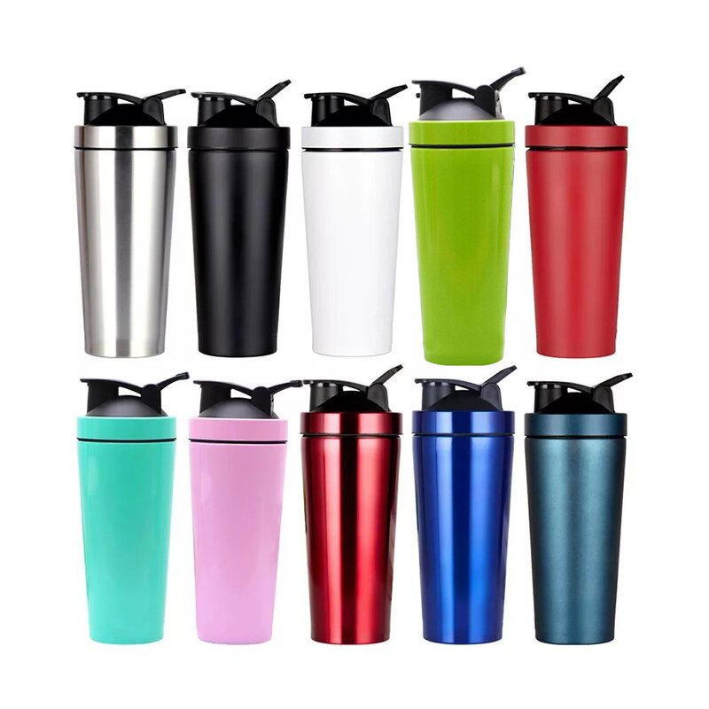 Gym Protein Shaker Bottle Manufacturer - Wholesale Promotion Gift 500ml Portable Bpa Free Stainless Steel Blender with Marker