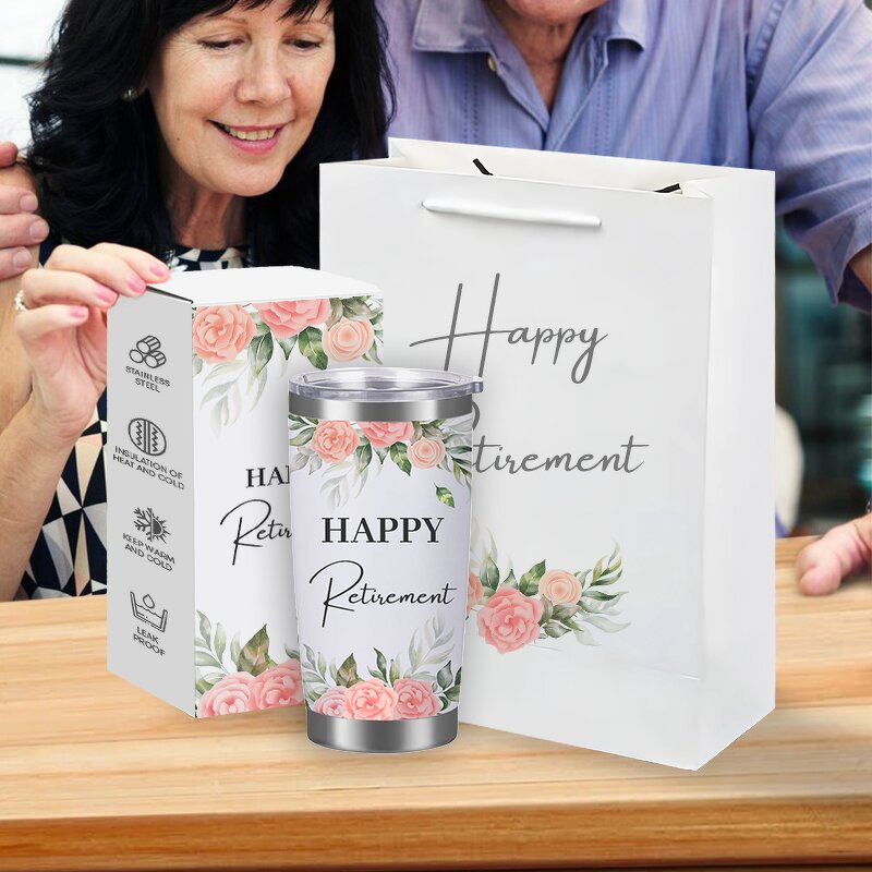 Coffee Tumbler Manufacturer - Custom Happy Nurse Teacher Co Worker Retirement Gift 20oz Stainless Steel Double Wall for Women Men