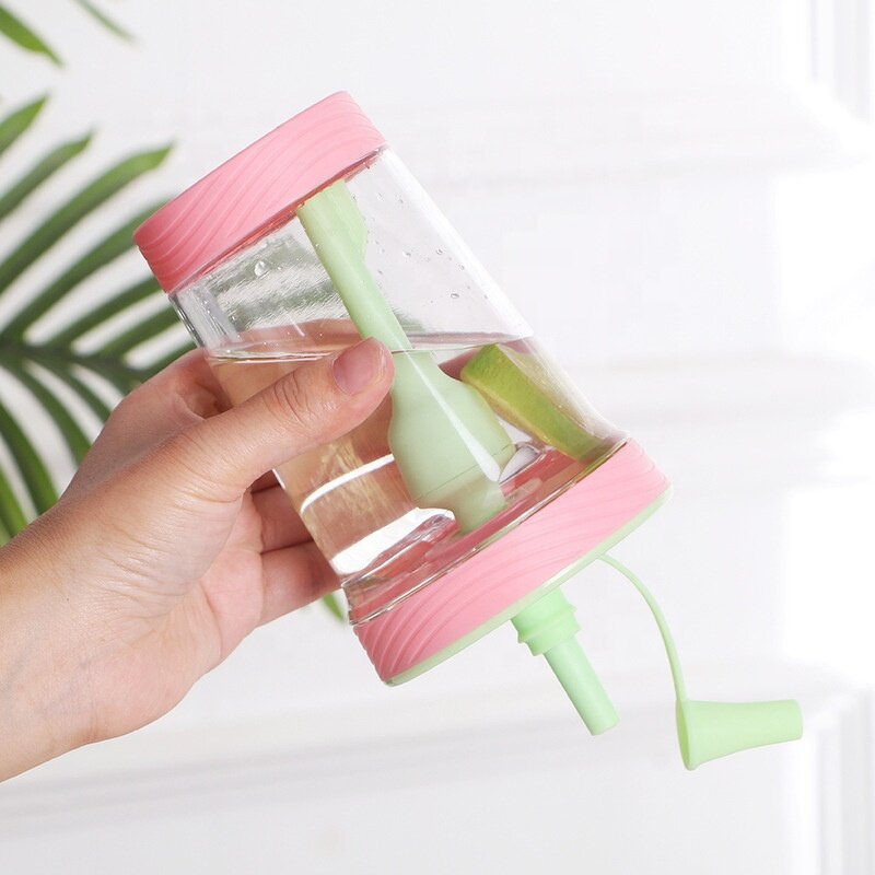 Kids Plastic Tumbler Manufacturer - Korean Style 500ml Leakproof Double Walled Cold Brew Coffee Boba with Straw Lid