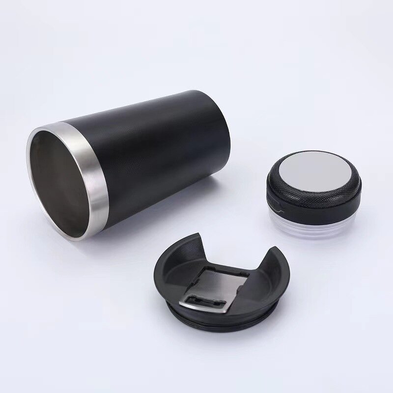 Bluetooth Music Speaker Tumbler Manufacturer - Promotional Gift Rechargeable 16oz Stainless Steel Insulated Smart with Bottle Opener
