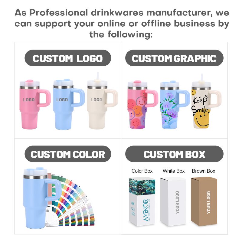 Insulated Tumbler Manufacturer - Personalized Gift Kids 14 oz Travel Coffee Mug Stainless Steel Vacuum Leak Proof Double Wall Handgrip