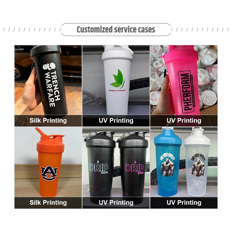 Protein Shaker Tumbler Manufacturer - Marketing Promotion Gift 600ml White Bpa Free Plastic Sport Workout Gym with Custom Logo
