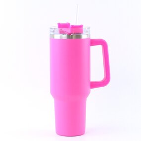 Coffee Cup Tumbler Manufacturer - Birthday Gift for Girls 40 Oz Leak-Proof Double Wall Hot Pink Stainless Steel Vacuum Travel with Straw