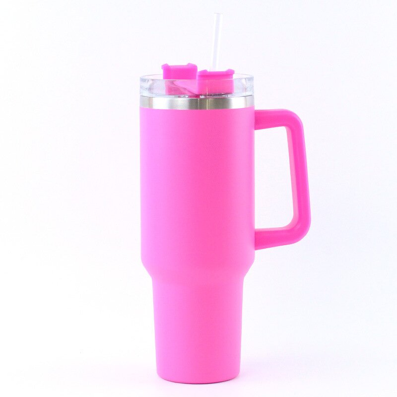 Coffee Cup Tumbler Manufacturer - Birthday Gift for Girls 40 Oz Leak-Proof Double Wall Hot Pink Stainless Steel Vacuum Travel with Straw