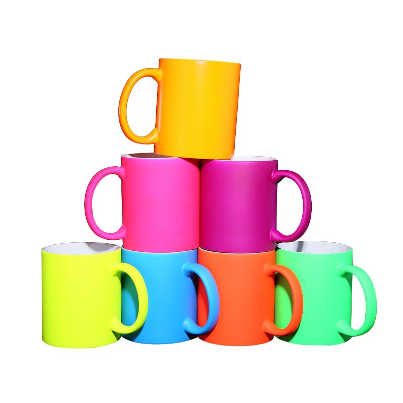 Ceramic Milk Coffee Mug Manufacturer - Custom Reasonable Price DIY 11 oz Fluorescent Blank Sublimation for Promotion