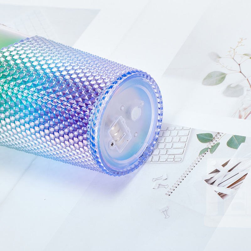 Studded Cups Tumbler Manufacturer - 2024 DIY 750ml Cold Coffee Mug Plastic Double Wall Bling Studded Mouse Ears