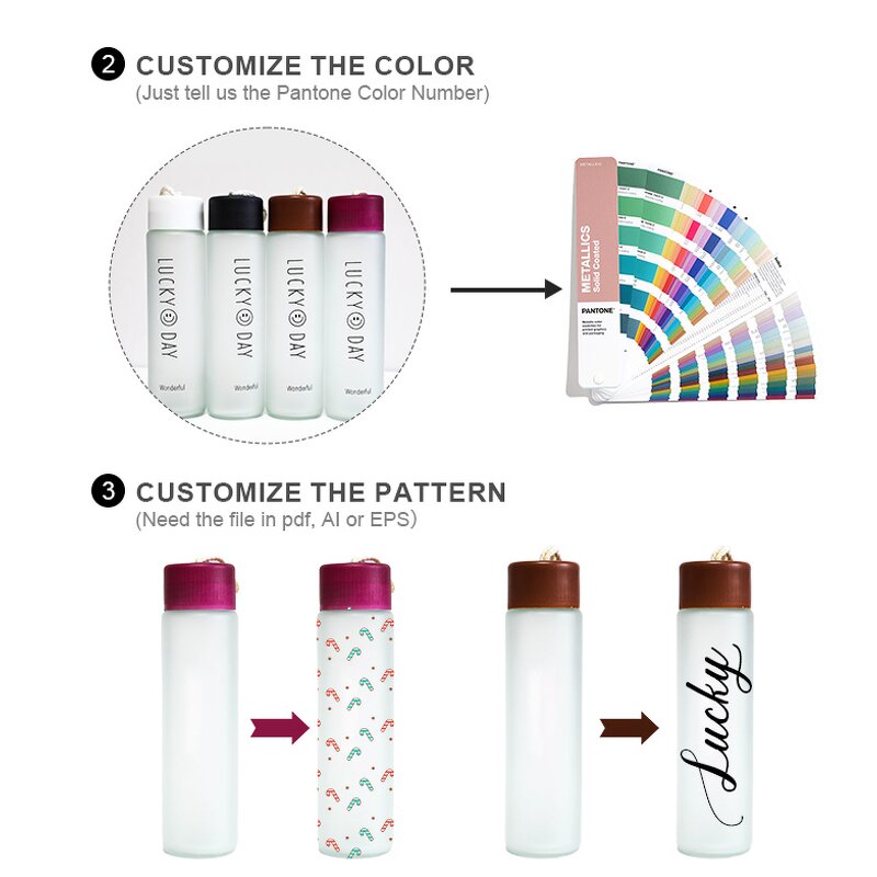 Frosted Glass Water Bottle Manufacturer - 400ml Leakproof Smiling Face for Gym Promotional Business Advertising Rope Drinkware