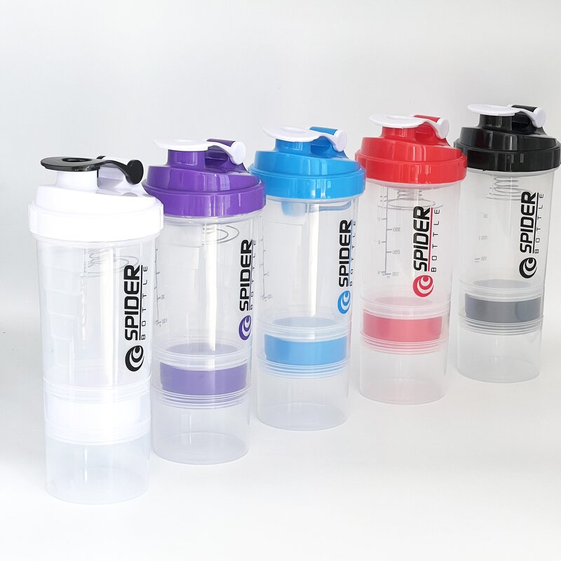 Protein Shaker Bottle Manufacturer - Promotional Gift 17oz Portable Bpa Free Transparent Plastic Workout Gym with Pill Organizer