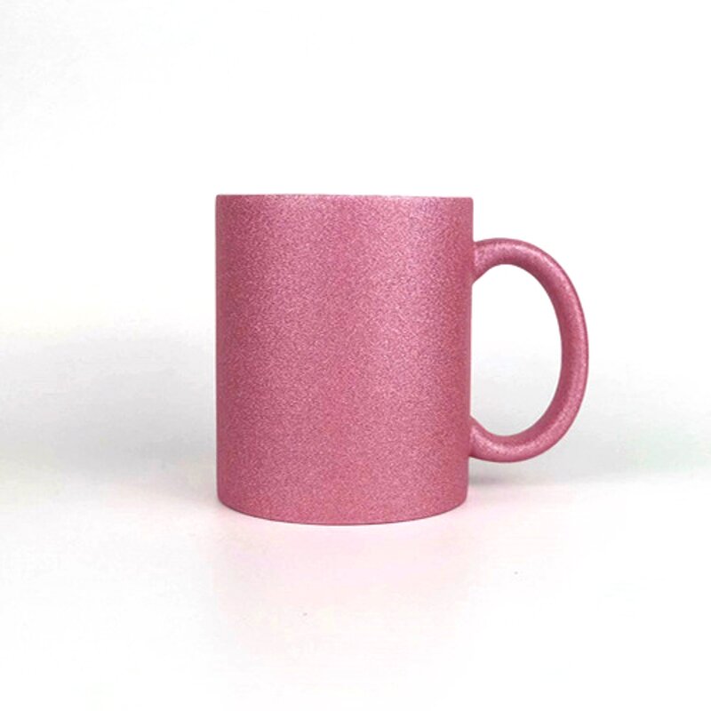 Porcelain Ceramic Tea Cup Manufacturer - Hot Selling 11oz DIY Blank Gold Two Tone Sublimation Glitter Powder for Milk Coffee