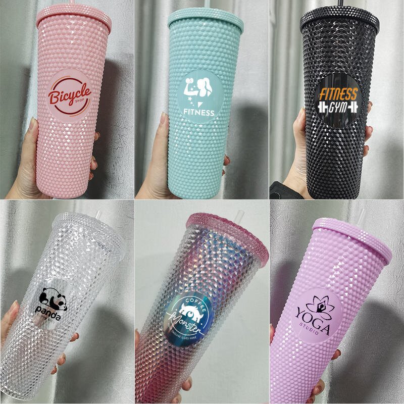 Studded Tumblers Manufacturer - Cup Studded Double Wall Custom in Bulk Reusable Plastic 680ml