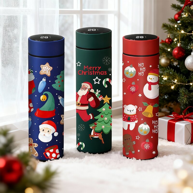 Smart Thermos Manufacturer - Custom Logo Giveaways Gift LED Digital Temperature Display Vacuum Insulated Flask Stainless Steel