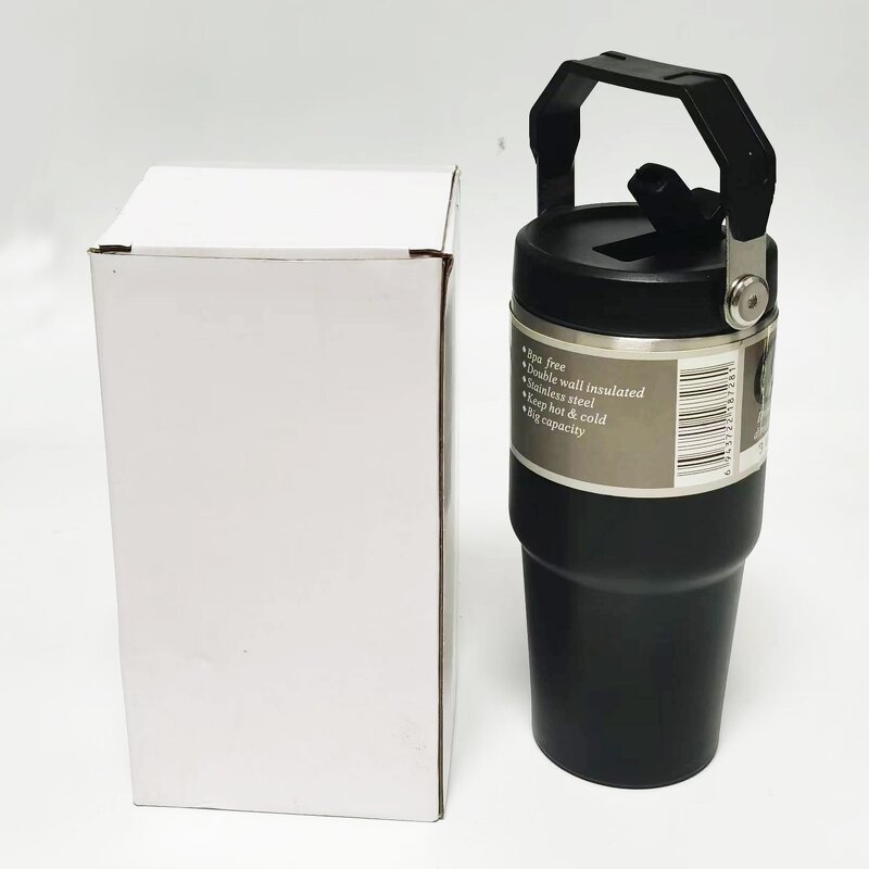 Travel Coffee Tumbler Manufacturer - Corporate Promotional Gift 30oz Double Wall Insulated with Handle and Straw Gym Custom Logo