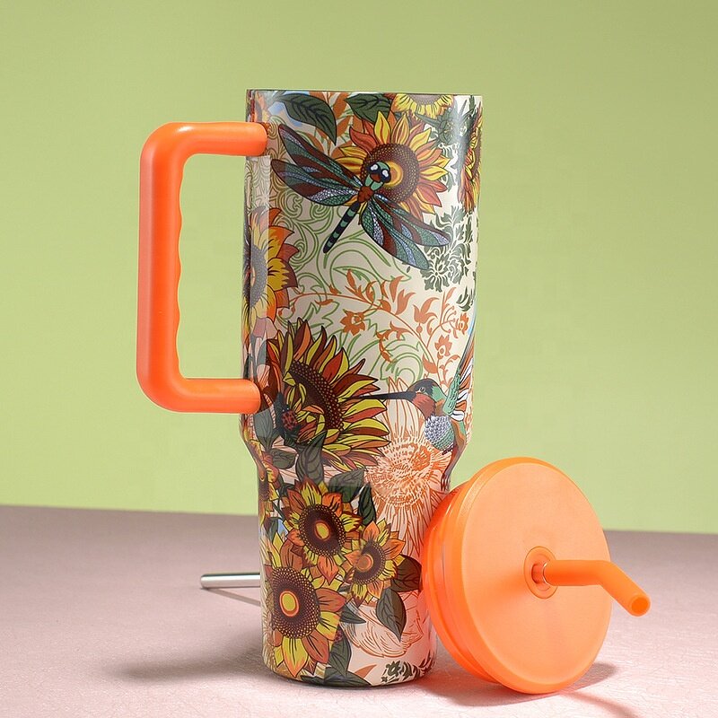 Tumbler Manufacturer - Wholesale Bulk Gift Mothers Upgraded 40oz Floral Stainless Steel Double Wall Vacuum Leak-Proof BPA Free