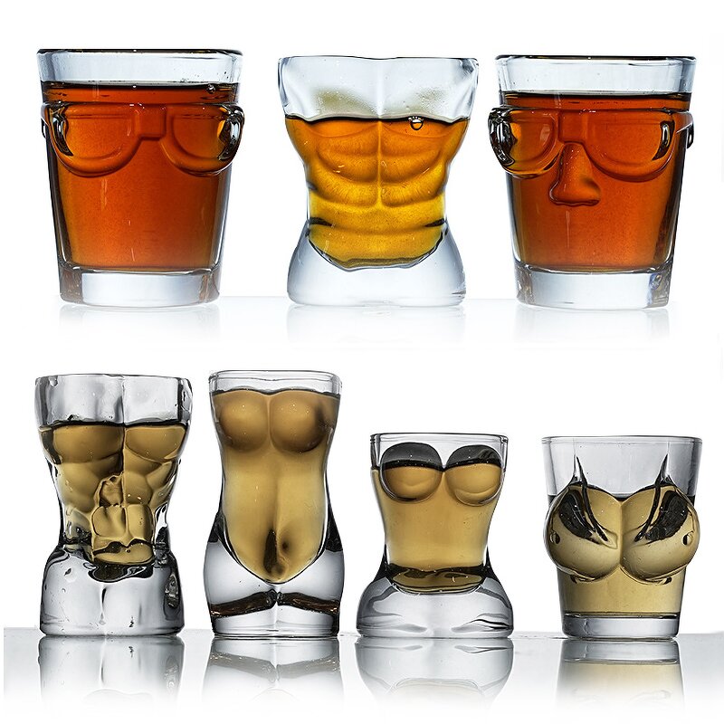 Cocktail Glass Manufacturer - Custom Creative Sexy Lady Body Shape Whiskey Goblet Wine Shot for Party Bar Ktv Nightclub
