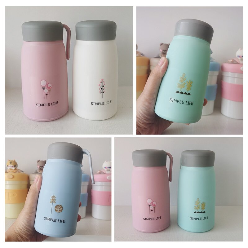 Glass Bottles Manufacturer - Wholesale 13oz Colorful Portable Cute Simple Style with Handle for Office Home Gifts