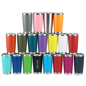 Travel Tumbler Cup Manufacturer - Custom Logo Promotional Gift 20oz Matte Double Wall Insulated Stainless Steel for Car Beer Coffee