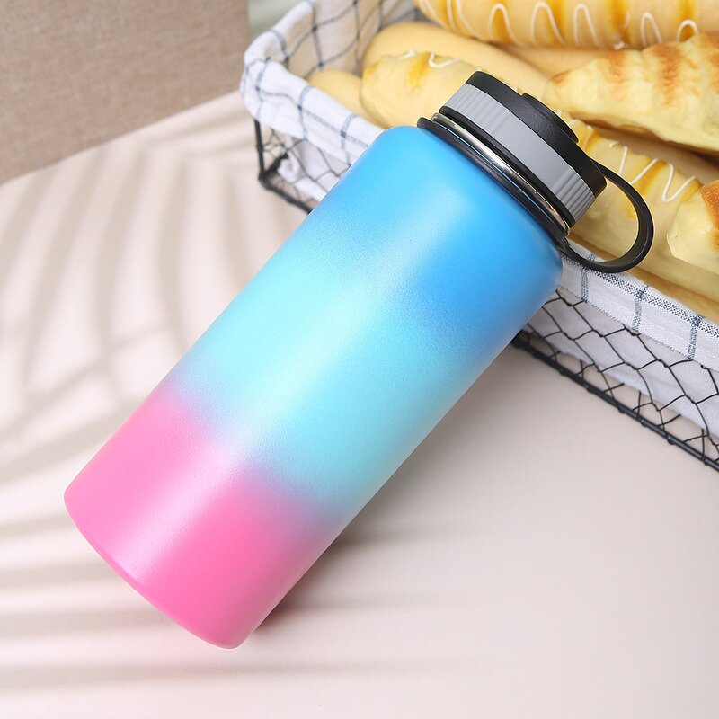 Sports Water Bottle Manufacturer - Customized Vacuum Insulated 18oz 32oz Wide Mouth Double Wall Stainless Steel