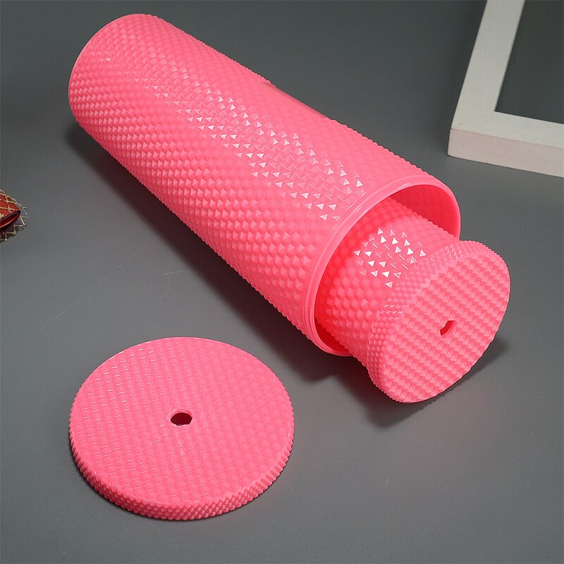 Coffee Drink Cup Tumbler Manufacturer - Wholesale 2 in 1 Promotional Gift 16oz 30oz Studded with Straw and Lid